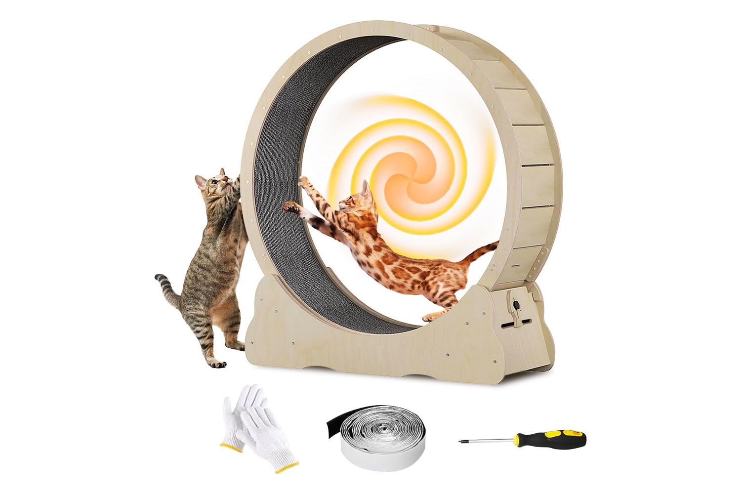 Roue d'exercice de chat à la maison