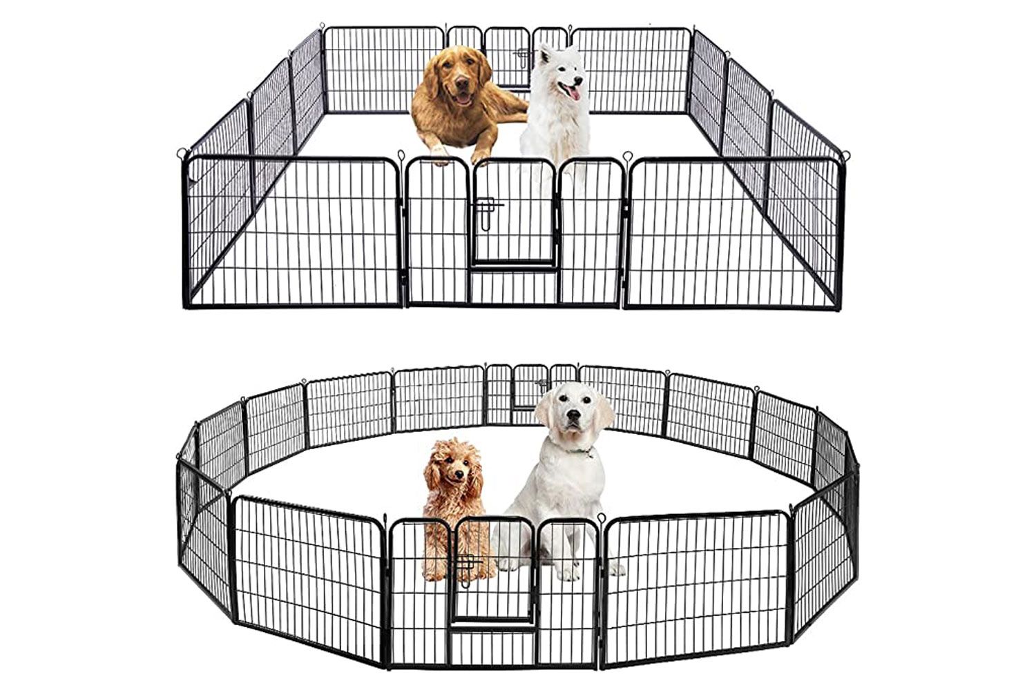 Vivohome Barrière de clôture en métal en métal robuste pliable