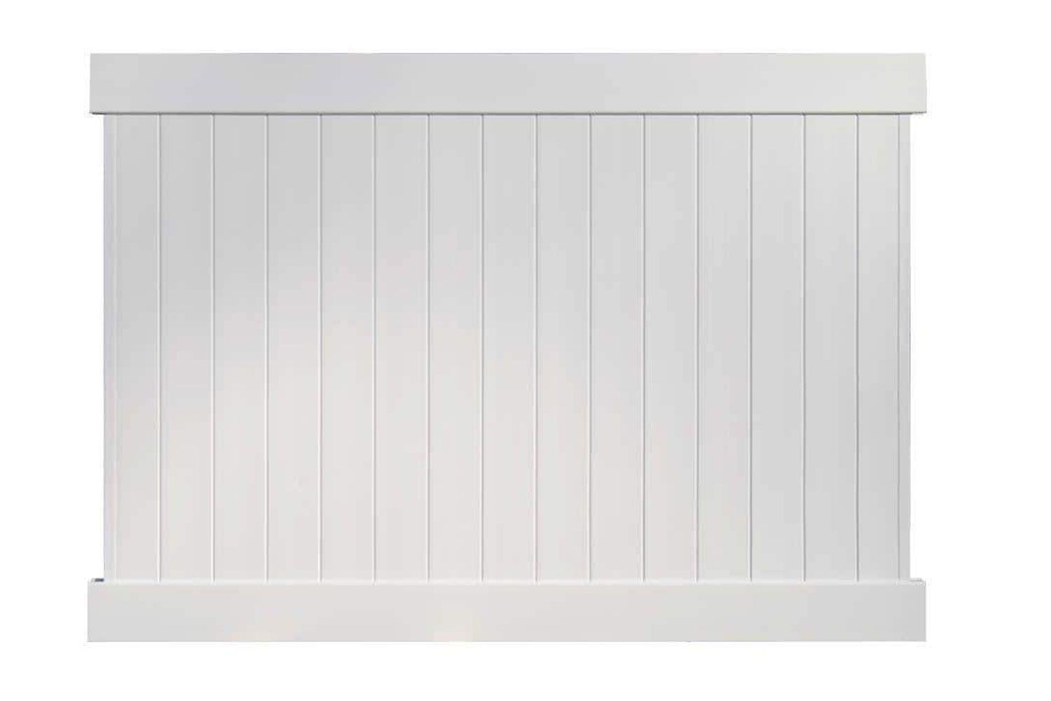 Panneau de clôture pré-construit en vinyle blanc