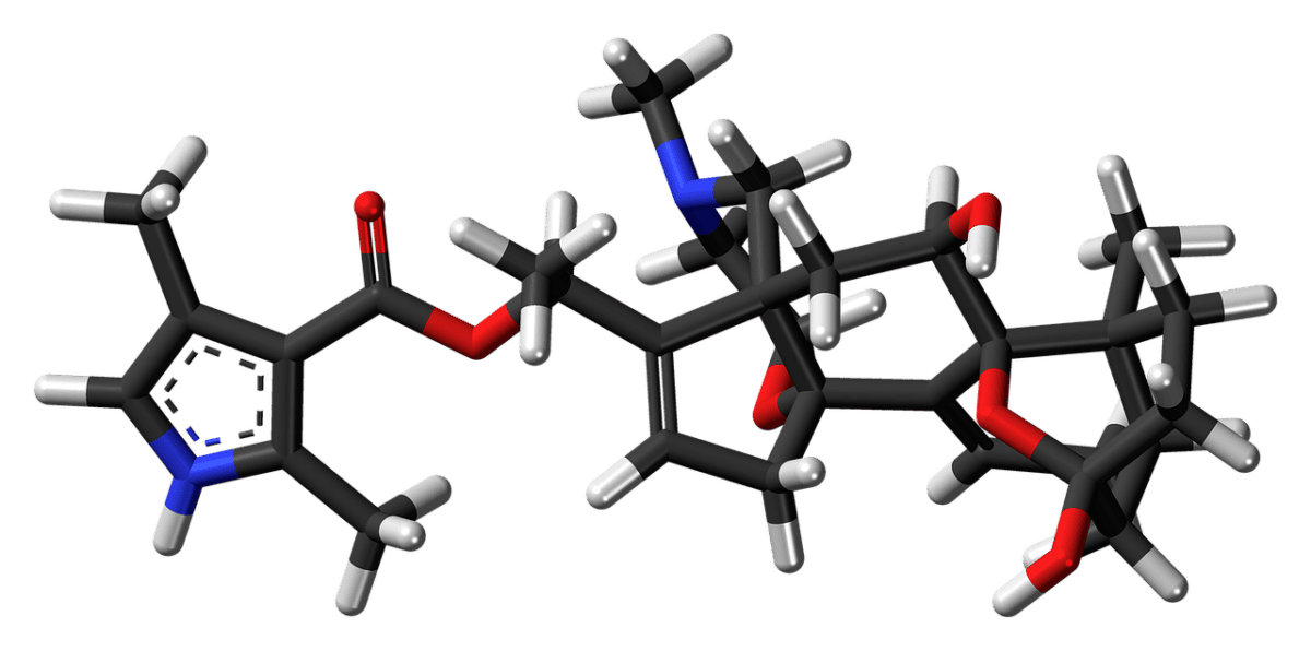 batrachotoxine, poison, grenouille dard, molécule, modèle, structure, chimie, science, recherche