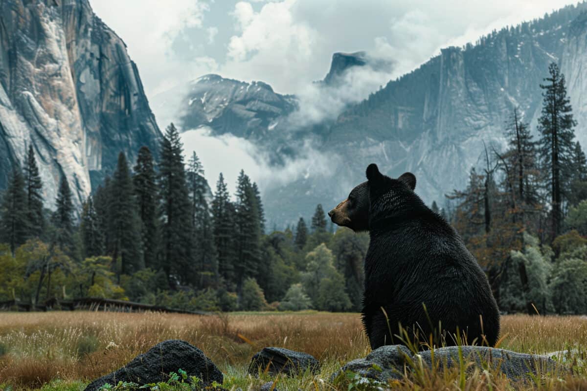 Ours noir à Yosemite par Chris Weber avec MidJourney