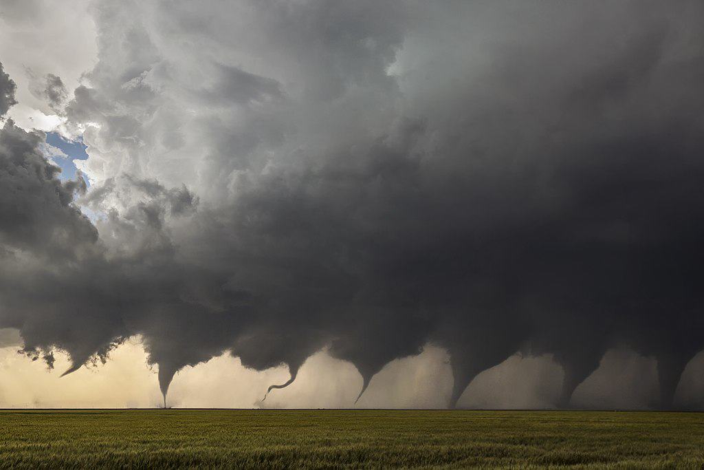 Evolution d'une tornade